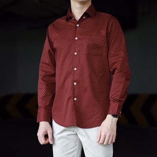 เสื้อเชิ้ตผู้ชายลายจุด ผ้าcotton twill มี8สี