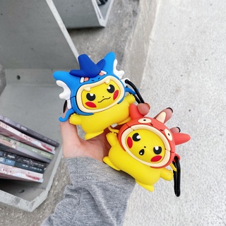 กรณี QCY T8 T8s QCY M18 case ป้องกันการ์ตูน Magikarp Pikachu หูฟังไร้สายซิลิโคนป้องกัน