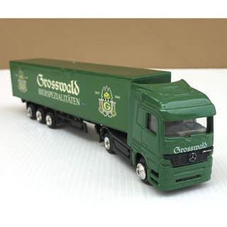 1/87 Trailer Ad Truck หัวลากสีเขียว รุ่น Benz Actros โฆษณา Grosswald (รถยาว 18 cm)