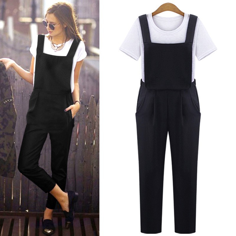 ชุดรอมเปอร์สีดำ สไตล์เกาหลีสำหรับผู้หญิง ราคาถูก ลดราคา ราคา รีวิว ชุด jumpsuit349