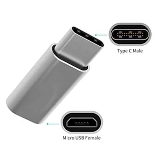 หัวแปลงจาก Micro USB เป็น Type C (มีสีขาวและดำ)