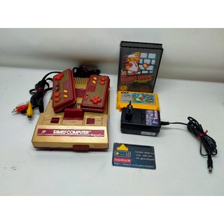 Famicom แท้ โมทอง สล๊อตเหล็ก Japan จอยเม็ดถั่วแบบนูน มาพร้อมไฟไทยพร้อมเล่น มารีโอ้แท้พร้อมกล่อง ระบบAVแปลงแล้ว