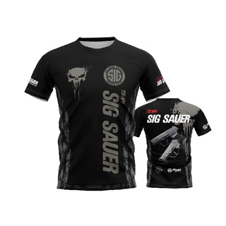 ใหม่ สุดยอดคอลเลคชั่น  เสื้อยืดผ้าพิมพ์ TEAM SIG SAUER เนื้อผ้าใส่สบาย แห้งเร็ว ไม่อมเหงื่อ