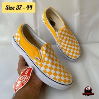 รองเท้า  Vans Slip On Checkerboard Yolk Yellow