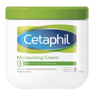 Cetaphil Moisturizing Cream Face &amp; Body 453g. เซตาฟิล มอยเจอร์ไรซิ่ง ครีม สำหรับผิวแห้ง ผิวบอบบาง แพ้ง่าย