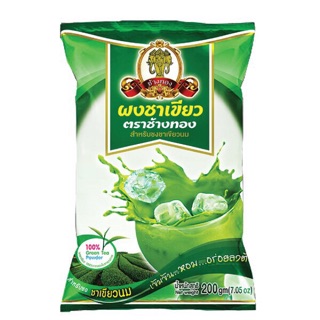 ผงชาเขียว ตราช้างทอง 200g