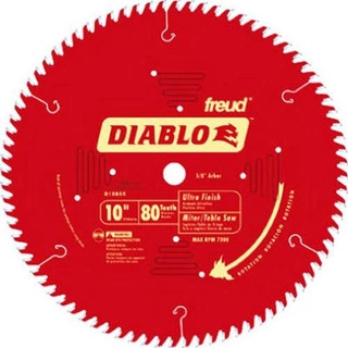 Diablo : DBOD1080X* ใบเลื่อย ATB Saw Blade 10 Inch, 80-tooth