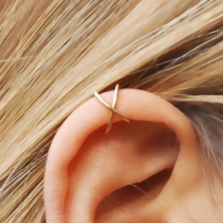 Ear cuff ต่างหูหนีบแบบไขว้ [พร้อมส่ง!]