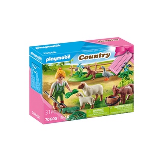 Playmobil 70608 Gift Set Farmer with Animals Gift Set ชุดของขวัญ เกษตรกรกับสัตว์