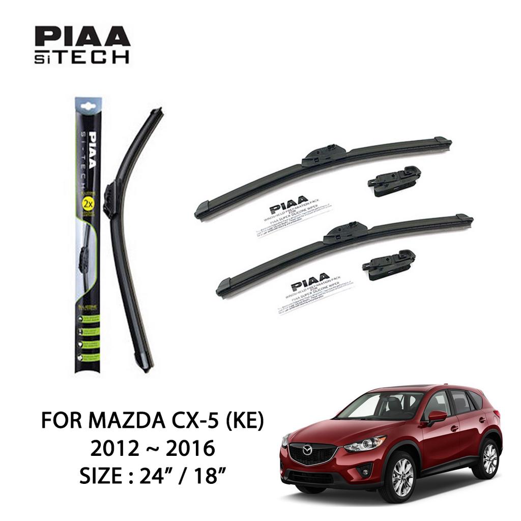 PIAA Si-Tech ที่ปัดน้ําฝนซิลิโคนสําหรับ Mazda CX-5 KE (24" / 18")