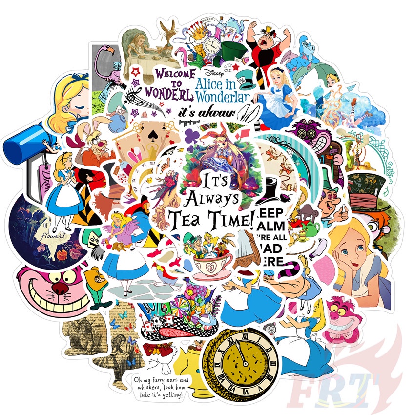 50pcs/Set ❉ Alice's Adventures In Wonderland Series 02 Stickers ❉ DIY Fashion Waterproof Doodle Decals Stickers