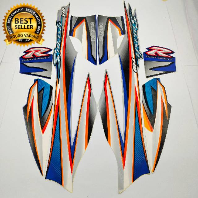 Suzuki smash 110 r 2005 2006 สีเงิน แถบตัวถัง Blue Standard คุณภาพดีที่สุด