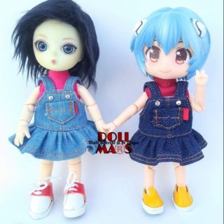 DMOOTD V.55 Denim skirts Overall for Obitsu11/Nendoroid Doll/Lati Yellow/YOSD