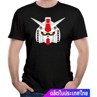 เสื้อยืดผ้าฝ้าย2021 ข้อเสนอพิเศษ หุ่นยนต์ ผู้ชาย Yamoon Mens Black Gundam RX 78 2 Amuro Ray Mask Anime Short Sleeve T-S