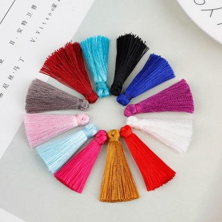 พู่ผ้าไหมเทียม 35 มม . 12 สีสําหรับทําเครื่องประดับ Diy 10 ชิ้น / ล็อต