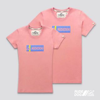 Rudedog เสื้อยืด รุ่น Romance สีชมพูปูน