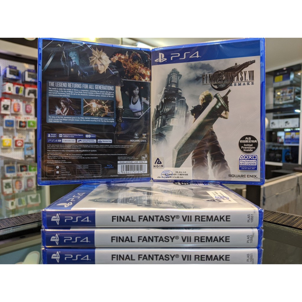 (ภาษาอังกฤษ) มือ1 Final Fantasy VII Remake แผ่นเกม PS4 แผ่นPS4 (FF7 Final7 Final Fantasy 7)