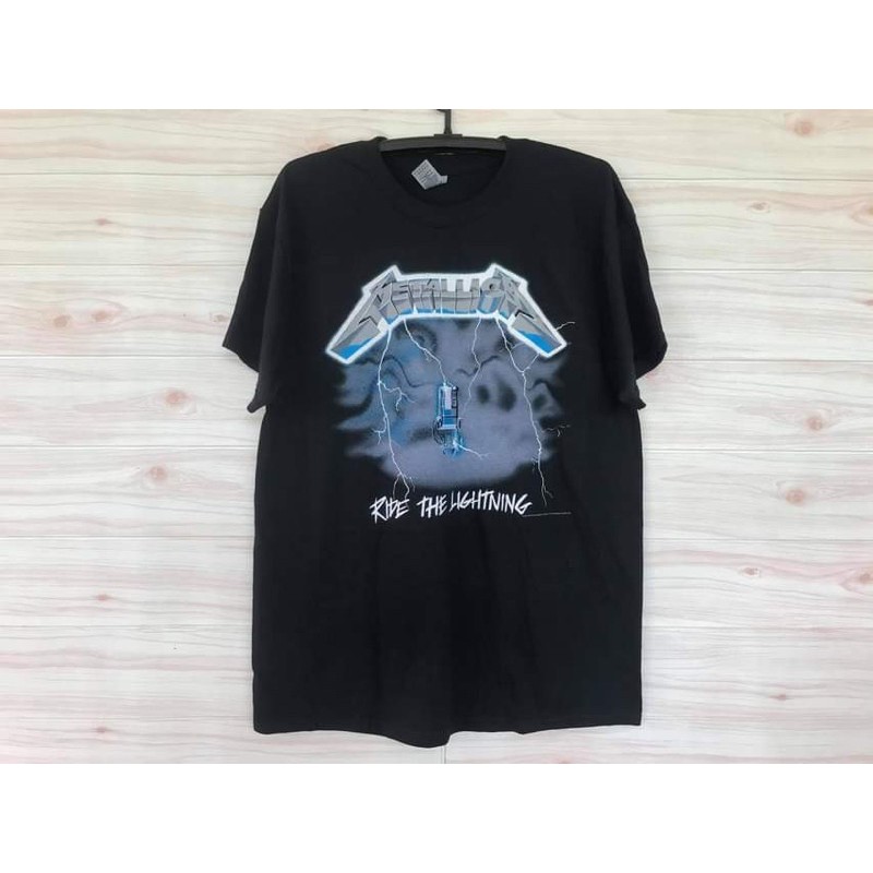 เสื้อวง Metallica เก้าอี้ไฟฟ้า งานใหม่ลิขสิทธิ์แท้ 100%ส่งฟรี !!