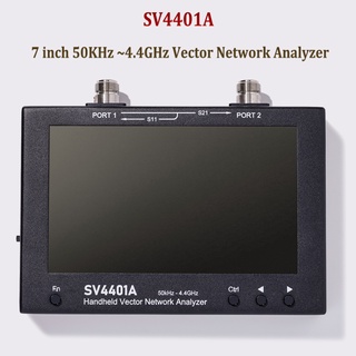 เครื่องวิเคราะห์เสาอากาศเครือข่าย หน้าจอสัมผัส LCD 50KHz-4.4GHz SV4401A 7 นิ้ว UHF HF VHF SWR 100db