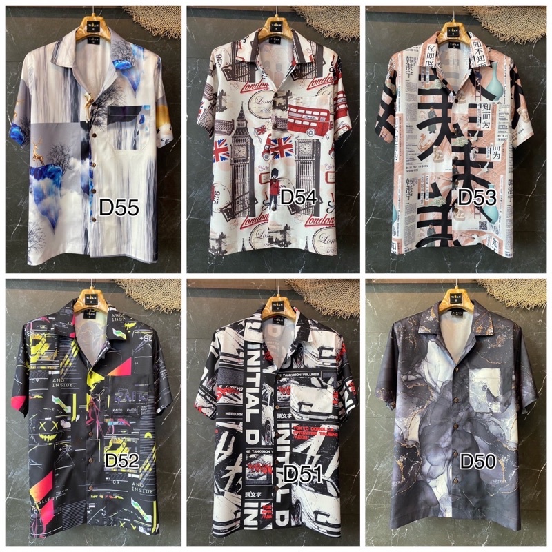 👕เสื้อเชิ้ต👕เสื้อฮาวาย👕ผ้าไหมอิตาลีไม่ยับไม่ร้อนไม่ต้องรีด👕แฟชั่นชาย👕แฟชั่นเกาหลี👕ร้านเสื้อผ้าผู้ชาย