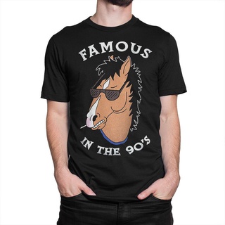 ถูกสุดๆ เสื้อยืดลําลอง ผ้าฝ้าย แขนสั้น พิมพ์ลาย BoJack Horse Cool Famous In The 90s สําหรับผู้ชาย ER66WR2963