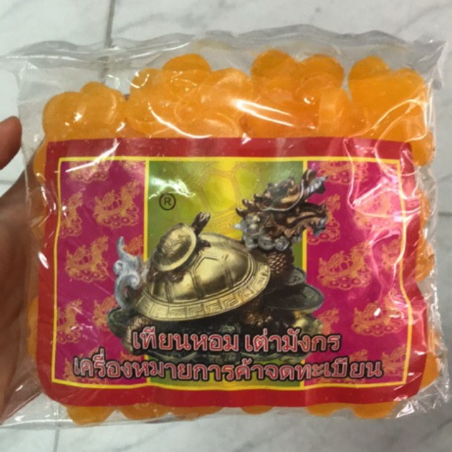 เทียนผึ้งดอก เทียนถ้วยดอกไม้ เทียนดอกไม้ใส่กองบุญ เทียนดอกไม้ เทียนต้นกัลปพฤกษ์ ตราเต่ามังกร เทียนหอม - รูปที่ 2