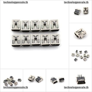 ซ็อกเก็ตเชื่อมต่อ Tns 10 Mini Usb Female 5 Pin Type B Right Angle Pcb 2