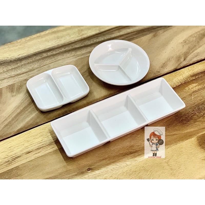 ถ้วยน้ำจิ้ม เมลามีนแท้💯 สีครีมขาว