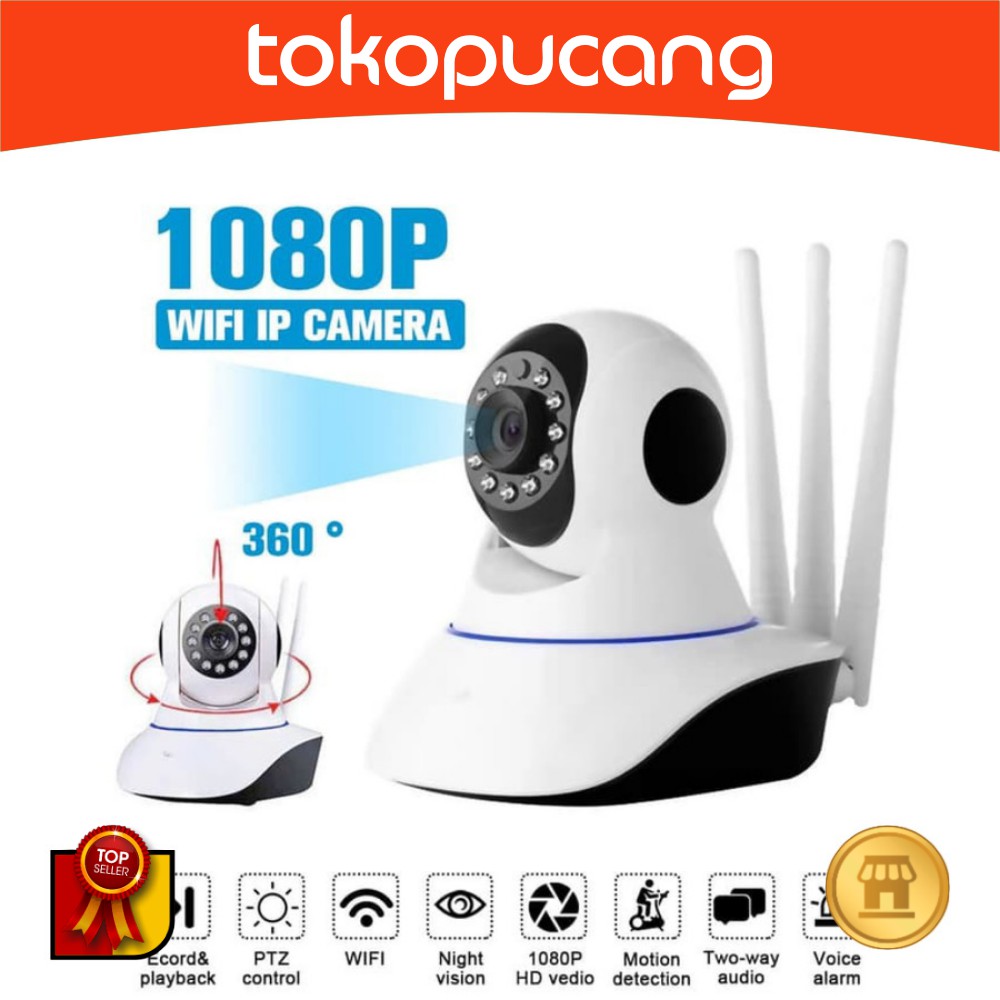 กล้องวงจรปิด Wifi IP กล้อง 2MP HD 1080P 3 เสาอากาศกล้อง IP ไร้สาย Q5S