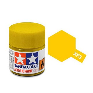 สีสูตรน้ำทามิย่า Tamiya Acrylic XF3 Flat Yellow 10ml