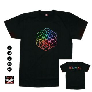 เสื้อยืดสีดำวง Coldplay Tdm 1589