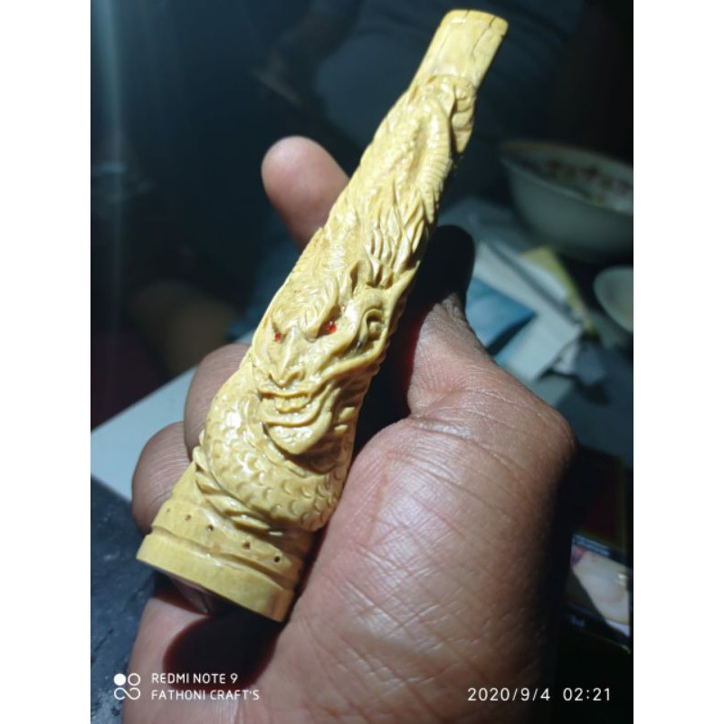 ONCE DRAGON CARVED BEACH ROOTCH/WHITE BEACH ROOT ONCE/AUTHENTIC รากสีขาว ONCE/ONCE