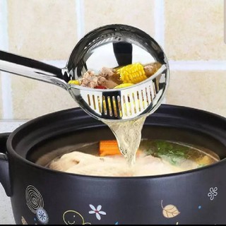 KITCHENWARE_NUMBER1 กระบวยลวกสุกี้สแตนเลส รุ่น2in1