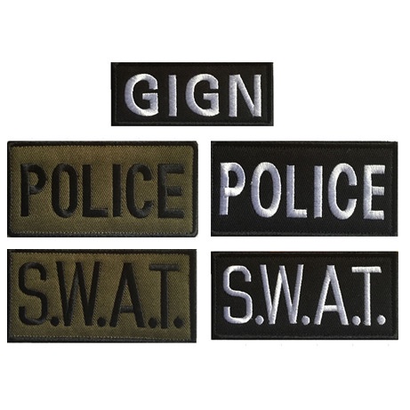 1PCS Hook & LOOP แพทช์ GIGN/SWAT/Police สัญลักษณ์เย็บปักถักร้อย Patch ทหารยุทธวิธีตํารวจ Army Badge Applique แพทช์สําหรับชุดเสื้อผ้า,กระเป๋าเป้สะพายหลัง