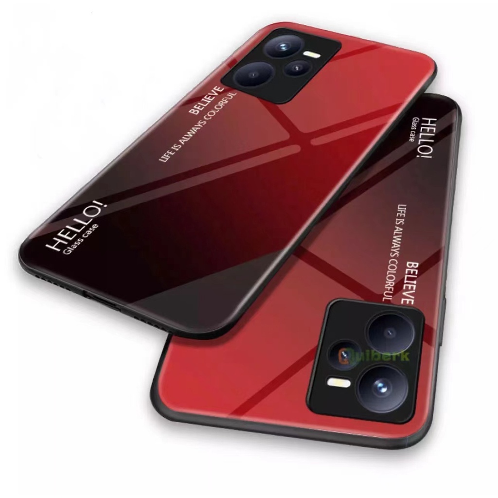 [ส่งจากไทย] Case Realme Narzo 50A Prime เคสกระจกสองสี เคสกันกระแทก ขอบนิ่ม เคสกระจกไล่สี สินค้าใหม่