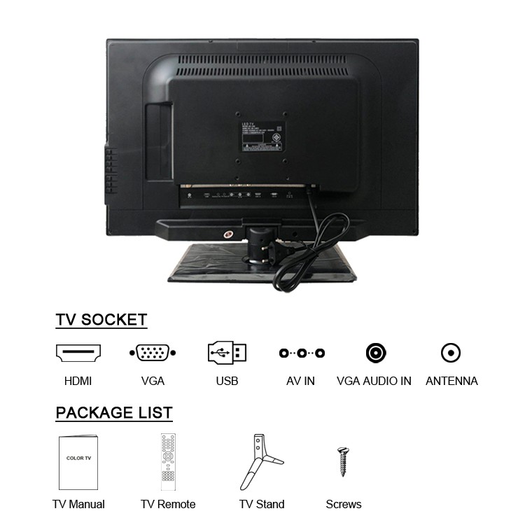 Evertech ทีวี 22 นิ้ว อนาล็อคทีวี LED TV ต่อHDMI VGA RCA ต่อแล้วดูVideo ...