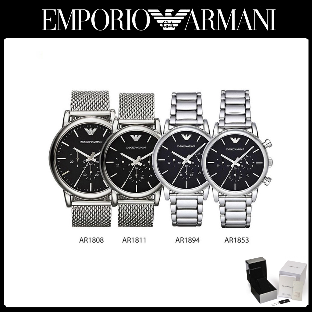 พร้อมส่ง! Emporio Armani ของแท้ 100% นาฬิกาข้อมือ สําหรับผู้ชาย และผู้หญิง AR1808 AR1811 AR1894 AR18