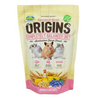 Vetafarm Origins อาหารหนูแฮมเตอร์ และหนูเจอบิล พรีเมี่ยม ดีต่อระบบย่อยอาหาร (500g)