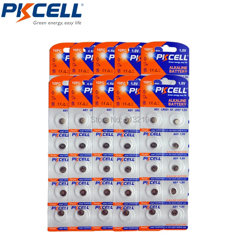 100Pcs G1 Coin Battery AG1 LR621 Alkaline LR60 SR621 SR621SW 164 364A 364 13mAh Alkaline Button Batt