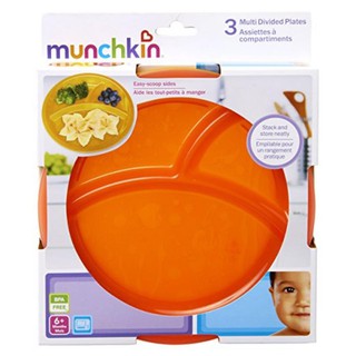 Munchkin : MNK44982#จานแบ่ง Multi Divided Plates - 3pk. (44992)