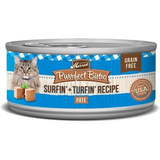 (พร้อมส่ง)Merrick Purrfect Bistro Surfin and Turfin Recipe Grain-Free Canned Cat Food  ขนาด 156 g