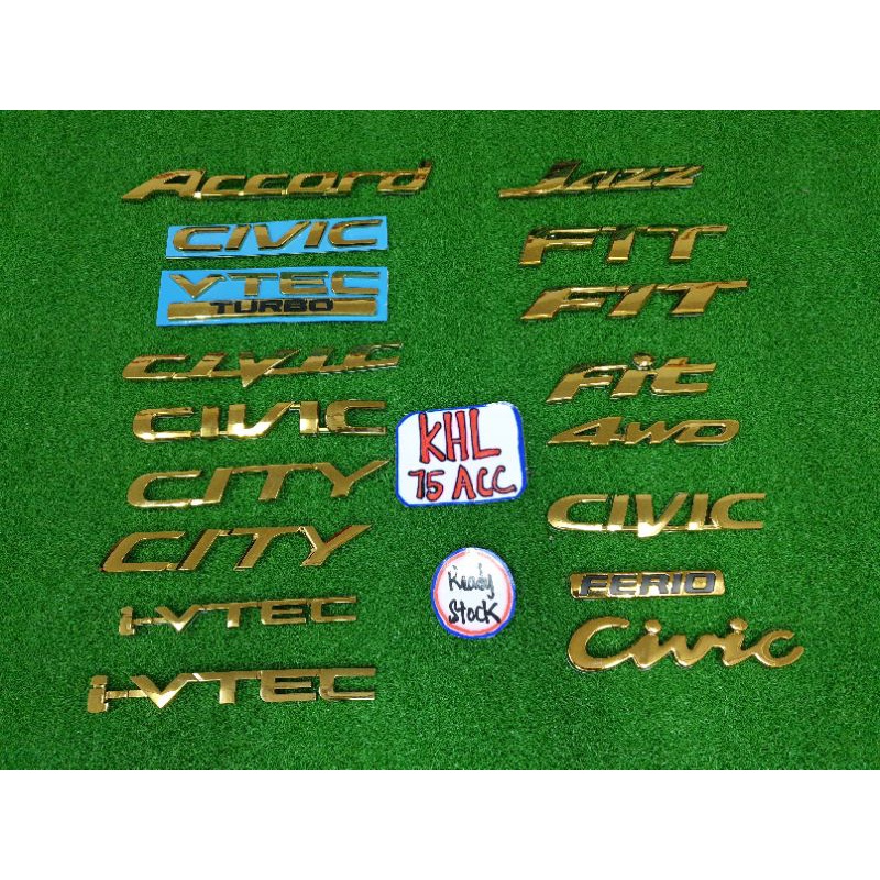 City civic ek civic eg i-vtec fit jazz 4wd accord vtec turbo gold สัญลักษณ์