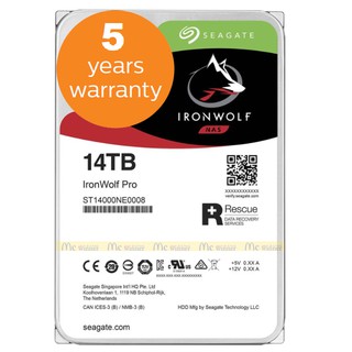 14 TB HDD (ฮาร์ดดิสก์แนส) SEAGATE IRONWOLF PRO (ST14000NE0008) 7200RPM SATA3 - ประกัน 5 ปี