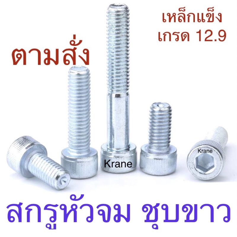 สกรูหัวจม ชุบขาว ตามสั่ง