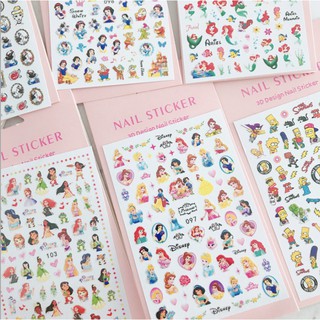 Nail Sticker แบบยาว การ์ตูน สติกเกอร์ติดเล็บ สติกเกอร์เล็บ สติกเกอร์เล็บเด็ก เปลี่ยนได้บ่อย หน้าเล็บไม่เสีย แต่งเล็บ🦄