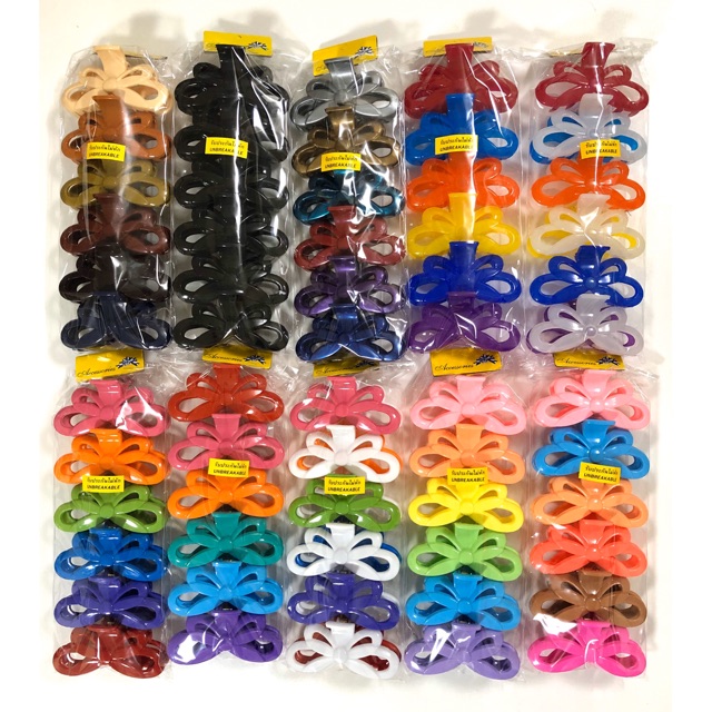 กิ๊บหนีบผม ลายโบว์หนา No.22 (6 ชิ้น / แพค) Hair Claw Hair Clip
