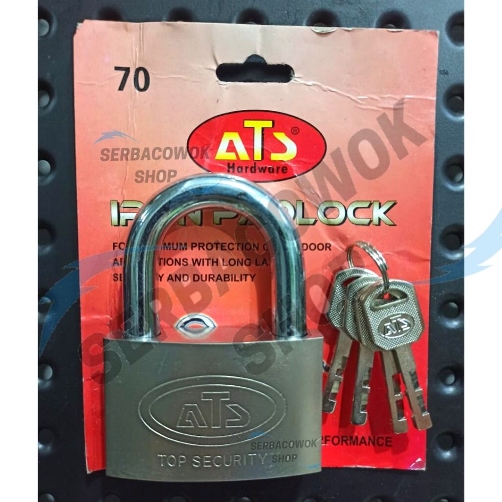 ATS กุญแจสีขาว 70 มม. คอสั้น กุญแจกระสุนคุณภาพโครเมียม