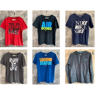 Nike, Adidas, Champions, Quilsilver, Billabong | เสื้อยืดมือ 2 ของแท้สภาพดีใส่เองทั้งหมด