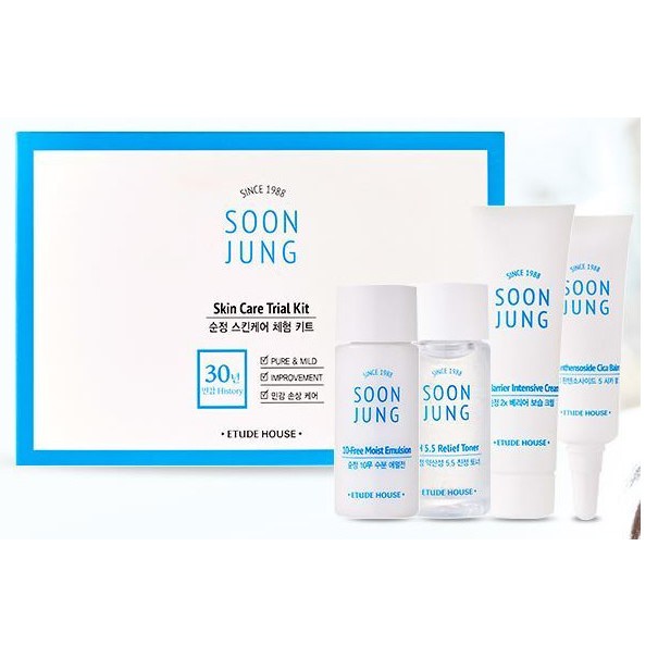 (พร้อมส่ง) Etude house soon jung skin care trial kit 4 items