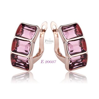 ต่างหูSwarovski Elementสีม่วงAmethyst รุ่น E20037